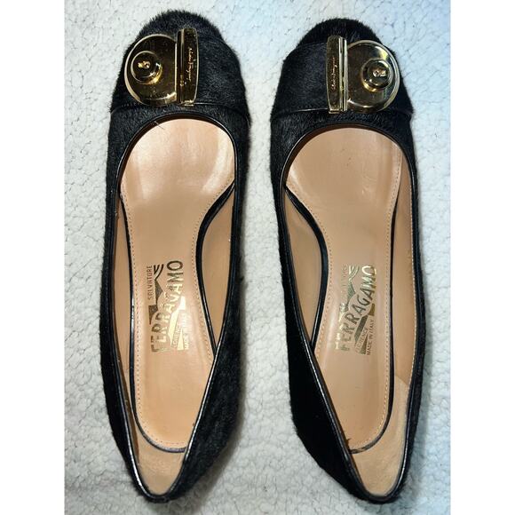 Salvatore Ferragamo Pony-Style Calfskin Heels - size 40/8 - H18 - Picture 8 of 12